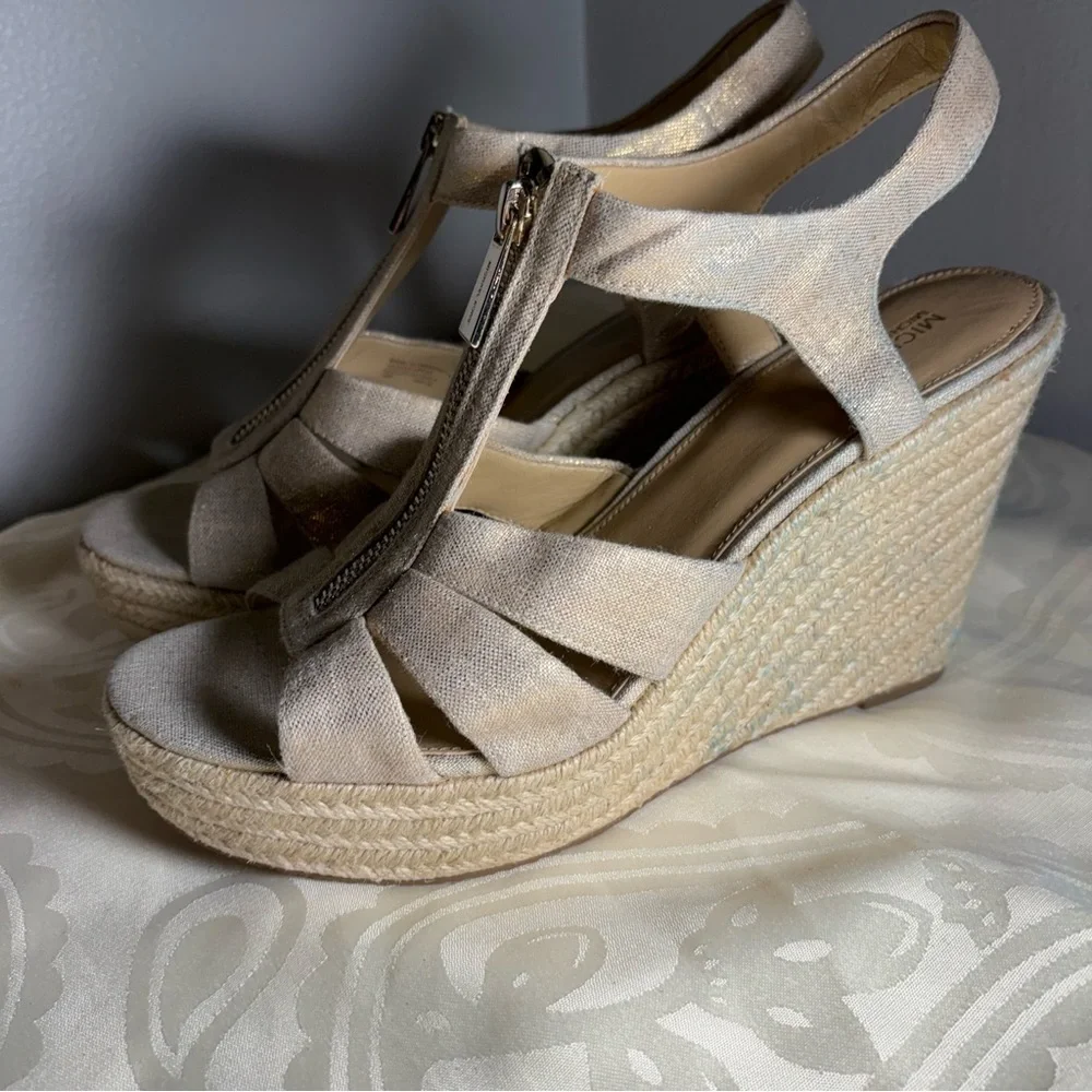 Michael Kors Cream Espadrille Wedges